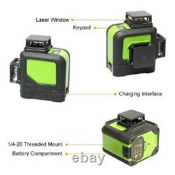 12Line 903CG Rotary Laser Level Self-Leveling Horizontal Vertical Green Cross US