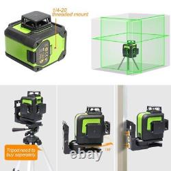 12Line 903CG Rotary Laser Level Self-Leveling Horizontal Vertical Green Cross US