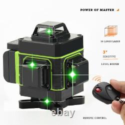 12/16 Lines Green Beam Laser Level Kit Self Leveling 360 Rotary Measure + Tripod