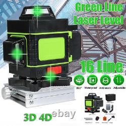 12/16 Lines Green Laser Level 360° Rotary Self Leveling Cross Measure Tool Set