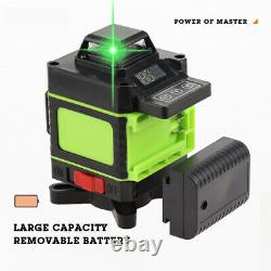 12/16 Lines Green Laser Level 360° Rotary Self Leveling Cross Measure Tool Set
