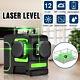 12 Line 3d Laser Level Green Light Self Leveling 360° Rotary Measuring Tool Usa
