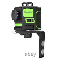 12 Line 3D Laser Level Green Light Self Leveling 360° Rotary Measuring Tool USA