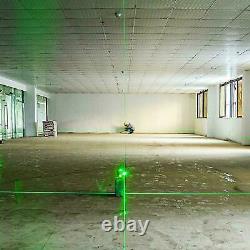 12 Line Green Laser Level Auto Self Leveling 360° Rotary Cross Measure & googles