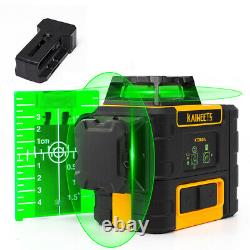 12 Line Green Laser Level Auto Self Leveling 360° Rotary Cross Measure & googles