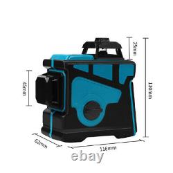 12 Line Laser Level Horizontal&Vertical Self Leveling 360° Rotary Cross