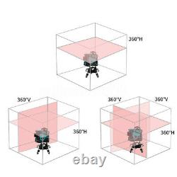 12 Line Laser Level Horizontal&Vertical Self Leveling 360° Rotary Cross