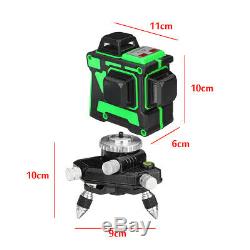 12 Lines GREEN Laser Level 360° Rotary Cross Horizontal Measure SELF LEVELING