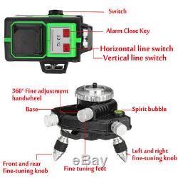 12 Lines GREEN Laser Level 360° Rotary Cross Horizontal Measure SELF LEVELING