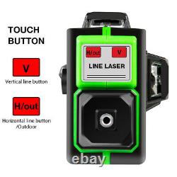 12 Lines Green Laser Level 360 Rotary 3D Self Leveling Cross Measure Tool Tripod