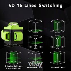 16 Line 4D 360° Rotary Green Laser Level Self Leveling Measure Tool+Tripod US