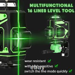 16 Line 4D Laser Level Self Leveling 360 Rotary Lazer Levels Cross Line Measure