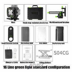 16 Line Green Laser Level Self-Leveling Cross Line Bluetooth 360° Rotary Measure