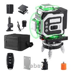 16 Lines 4D Laser Level 360° Self Leveling Rotary Cross Measuring Remote Control