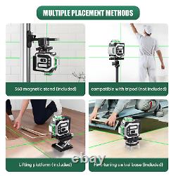 16 Lines 4D Laser Level 360° Self Leveling Rotary Cross Measuring Remote Control