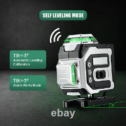 16 Lines 4D Laser Level 360° Self Leveling Rotary Cross Measuring Remote Control
