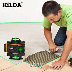 16 Lines 4D Laser Level Green Light Auto Self Leveling 360° Rotary Measure Tools