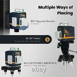 2X360° Self Auto Leveling Rotary Cross Laser Level with Tripod receiver Toolbox
