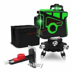 360° 12 Line 3D Rotary Laser Level Wall Bracket Horizontal&Vertical Tripod Kit S