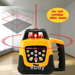 360° Automatic Self-Leveling Red Beam Rotary Laser Level 500M +1.65M Tripod