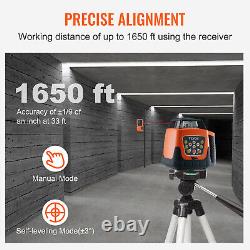 360°Automatic Self Leveling Rotary Rotating Laser Level Red Beam 500m Range Tool