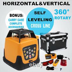 360° Automatic Self-Leveling Rotary Rotating Red Laser Level Kit With Case