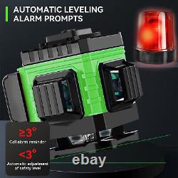 360° Rotary Laser Level Green Cross Line Laser Self Leveling 16 Line 15M 49ft