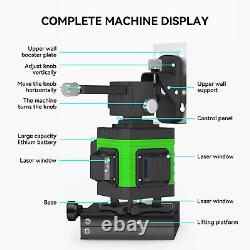 360° Rotary Laser Level Green Cross Line Laser Self Leveling 16 Line 15M 49ft