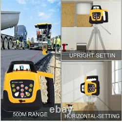 360°Rotary Self-Leveling Rotating Red Beam Laser Level Tool Kit 500m Range