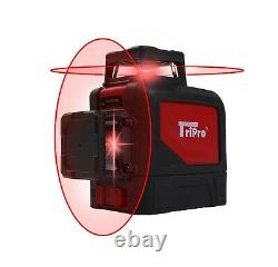 3D 2X360° Self Auto Leveling Rotary Cross Laser Level Tripod Receiver Detector