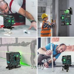 3D 360° 12 Lines Green Laser Level Auto Self Leveling Rotary Cross Line Measure