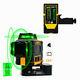 3d 360° Green Laser Level Auto Self Leveling Rotary Cross Measure With Detector