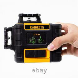 3D 360° Green Laser Level Auto Self Leveling Rotary Cross Measure with Detector