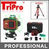 3d 3x 360° 12 Multi Lines Self Auto Leveling Rotary Green Laser Level Tripod