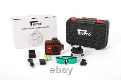 3D 3X 360° 12 Multi Lines Self Auto Leveling Rotary Green Laser Level Tripod