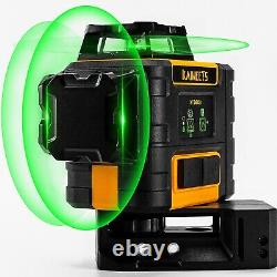 3D 3X 360° Self Auto Leveling Rotary Green Laser Level with Laser Receiver Set