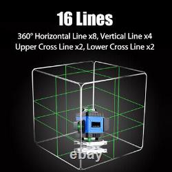3D 8/12/16 Line 360° Rotary Measure Cross Green Laser Level Self Leveling