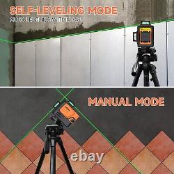3D Laser Level 3x360 Green Self-Leveling Beam Vertical & Horizontal Rotary Base