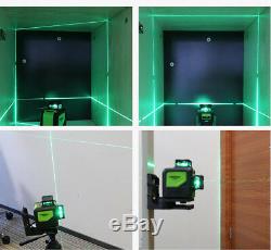 3D Laser Level 8 Line Green Self Leveling Outdoor 360 Rotary Cross Measure Tool