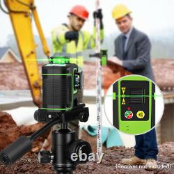 3D Rotary 12 Lines Green Laser Level Tool Measure Self-leveling For Construction