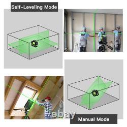 3D Rotary 12 Lines Green Laser Level Tool Measure Self-leveling For Construction