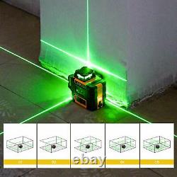 3D Rotary Green Laser Level 360° Self Auto Leveling Tripod Receiver KAIWEETS NEW