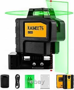 3D Rotary Green Laser Level Self Leveling 7 Modes Cross Line 197ft with Battery