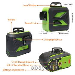 3D Rotary laser level Red Cross Line Laser Self Leveling 360 degree Huepar