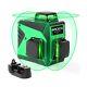 3x360° Rotary Laser Level Self Leveling Green Beam Three Plane Cross Line L