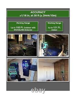 3x360° Rotary Laser Level Self Leveling Green beam Three Plane Cross Line L