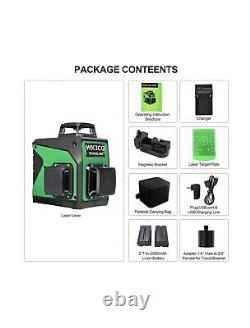 3x360° Rotary Laser Level Self Leveling Green beam Three Plane Cross Line L