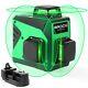 3x360° Rotary Laser Level Self Leveling Green Beam Three Plane Cross Line Las