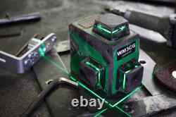 3x360° Rotary Laser Level Self Leveling Green beam Three Plane Cross Line Las