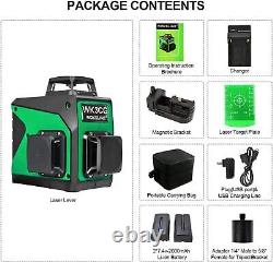 3x360° Rotary Laser Level Self Leveling Green beam Three Plane Green, red